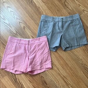 J. Crew Pink and Gray Women's Bermudas